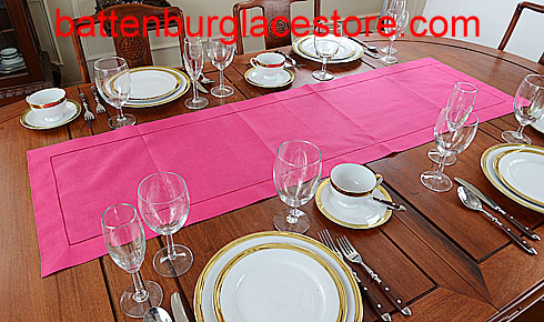 Table runner. Solid color. Raspberry Sorbet. 16x54 - Click Image to Close